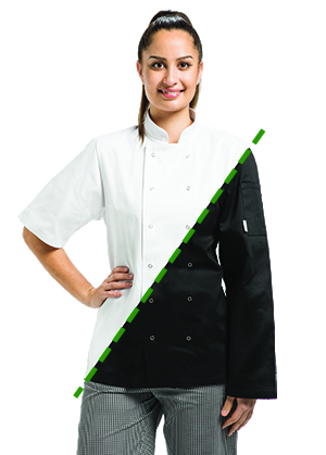Chefs Jacket in White and Black