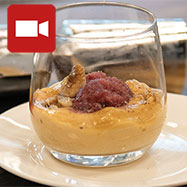 Flamed Mulled Wine Sorbet with Smoked Apple Mousse Recipe