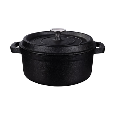 Tramontina Black Pre-Seasoned Cast Iron Casserole Pan 9Cm