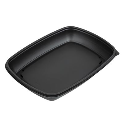 Fastpac Black Rectangular Food Containers 1350Ml (150 Pack) Large