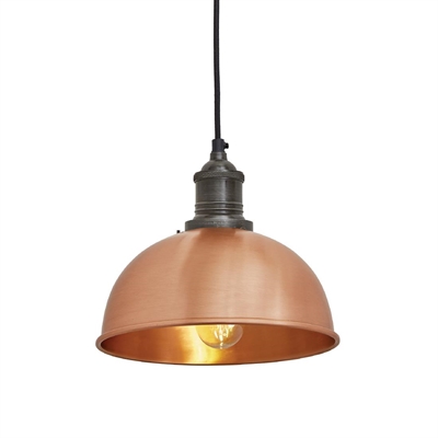 Industville Copper Brooklyn Dome Pendant Light 200Mm