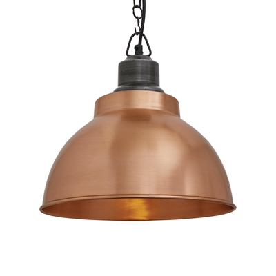 Industville Copper Brooklyn Dome Pendant Light 330Mm
