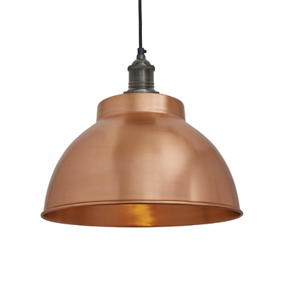 Industville Copper Brooklyn Dome Pendant Light 330Mm