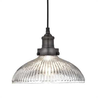 Industville Clear Brooklyn Glass Dome Pendant 305Mm