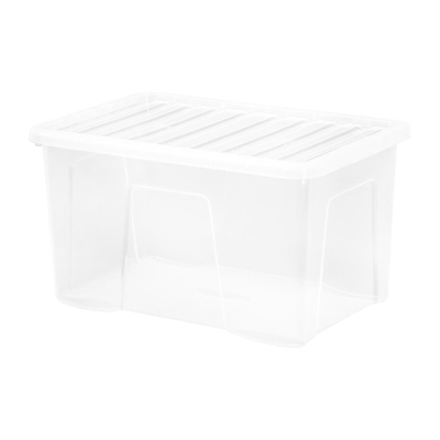 Wham Clear Crystal Storage Box And Lid 60Ltr