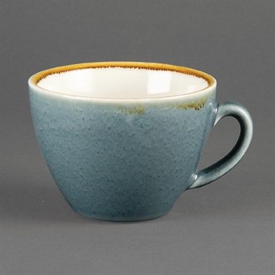 Olympia Kiln Cappuccino-Becher Ocean – 6 Stück, Je 340 Ml, Mit Handbemalten Rändern