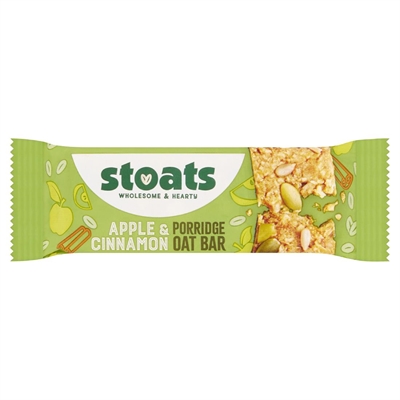 Stoats Light/Brown/Golden Apple & Cinnamon Oat Bars (24 Pack) 42G
