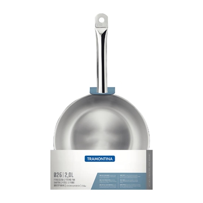 Tramontina Silver Stainless Steel Triple Base Frying Pan 26Cm