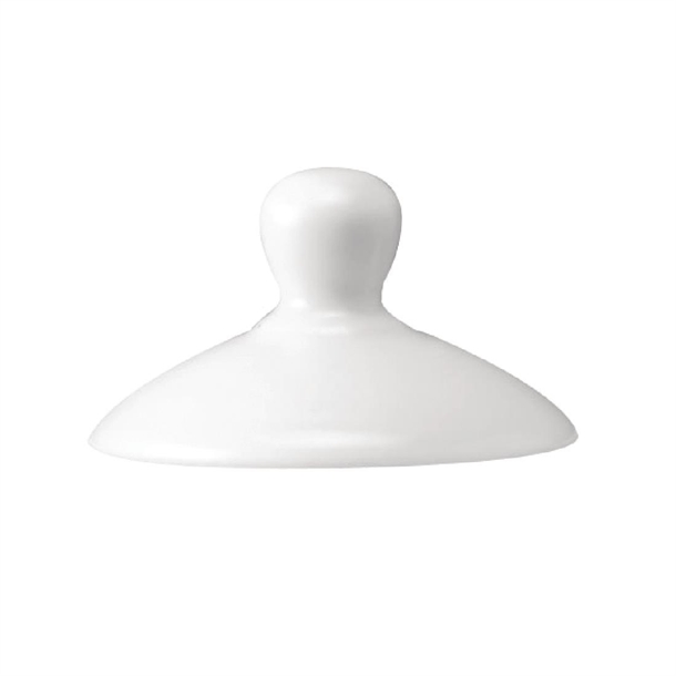 White Sandringham Pot - 15oz Lid (Box 6) (B2B)