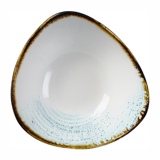 Churchill Homespun Accents Aquamarine Triangle Bowl (Box 12) (B2B)