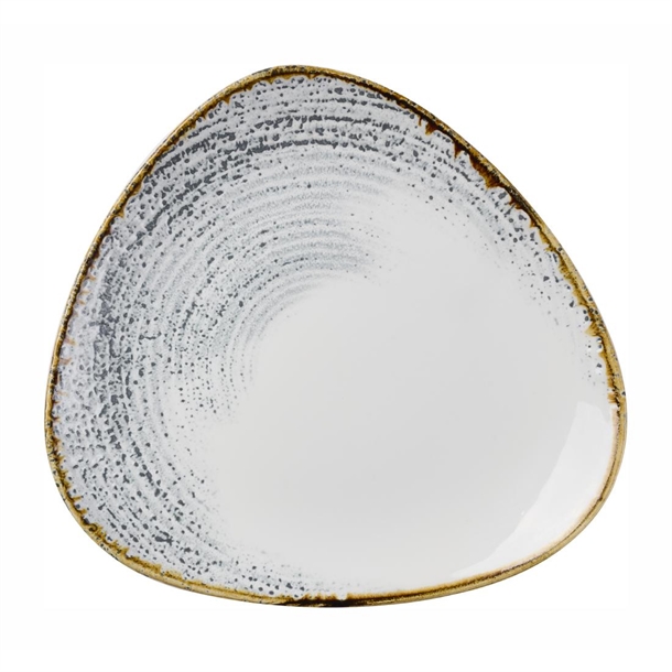 Churchill Homespun Accents Grey Triangle Plate (Box 12) (B2B)