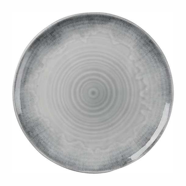 Churchill Harvest Flux Grey Organic Coupe Plate (Box 12) (B2B)