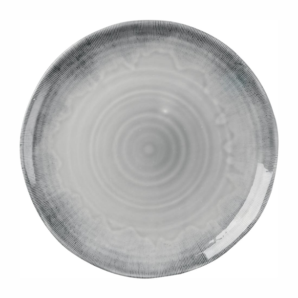 Churchill Harvest Flux Grey Organic Coupe Plate (Box 12) (B2B)