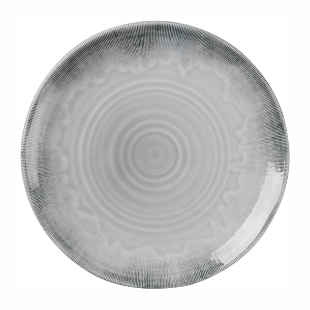 Churchill Harvest Flux Grey Organic Coupe Plate (Box 12) (B2B)