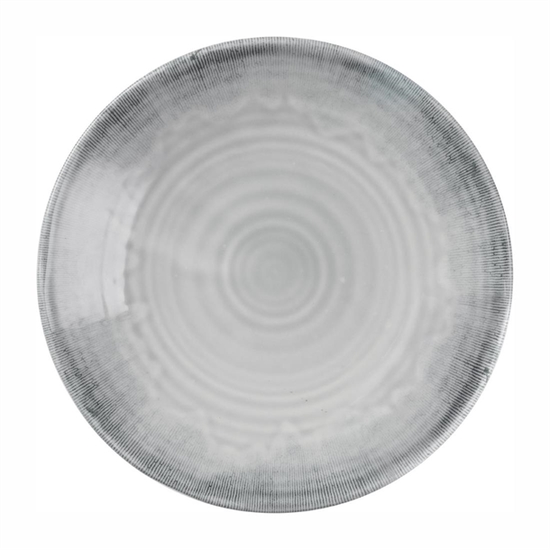 Churchill Harvest Flux Grey Organic Coupe Plate (Box 12) (B2B)