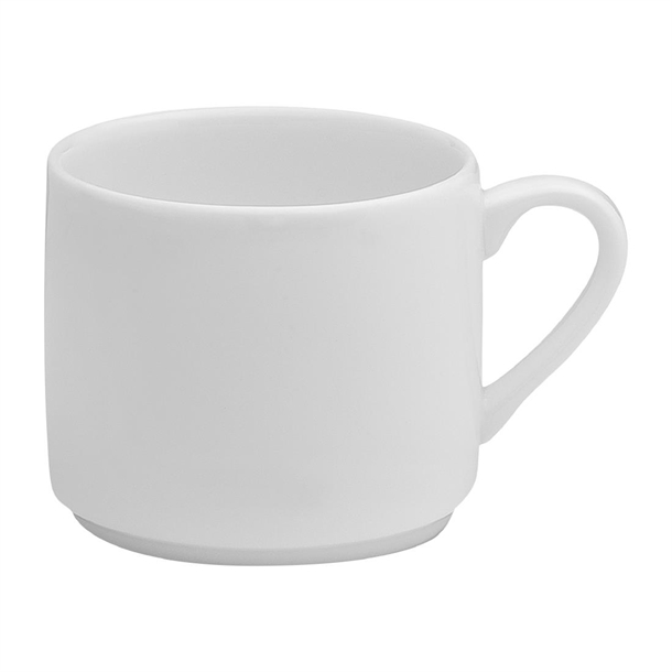 Elia Glacier White Fine China Espresso Cup Stackable - 10cl (Box 6) (B2B)