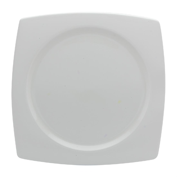 Elia Glacier White Bone China Square Plate - 190mm (Box 6) (B2B)