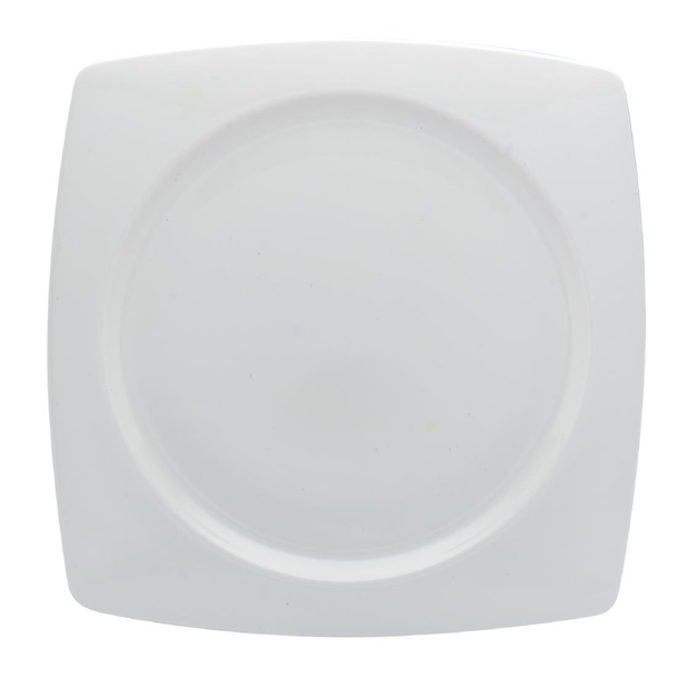 Elia Glacier White Fine China Square Plate - 310mm (Box 4) (B2B)