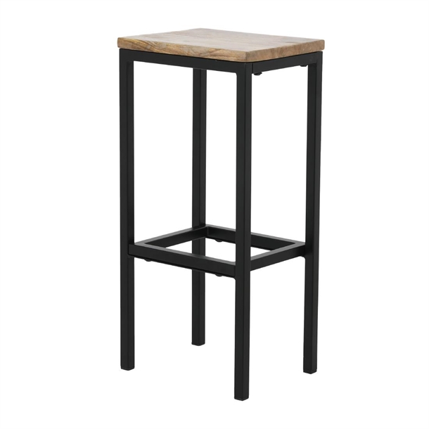 Bolero Jackson Mango Wood Console Bar Stools (Set 3)