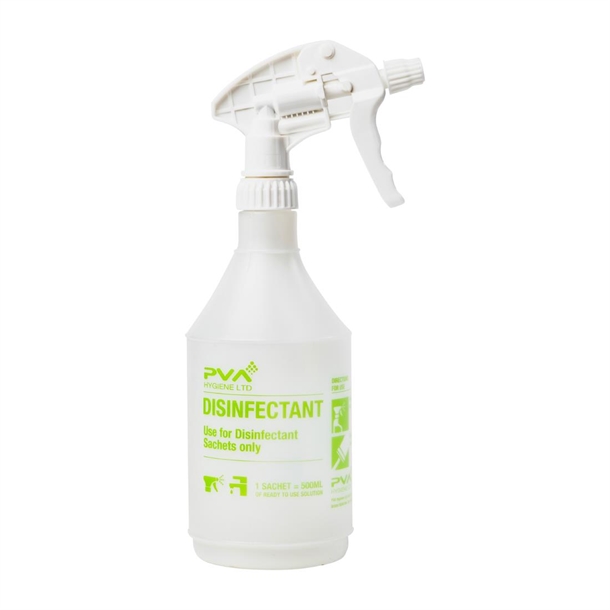 PVA Hygiene Disinfectant Labelled Empty Trigger Bottle - 750ml