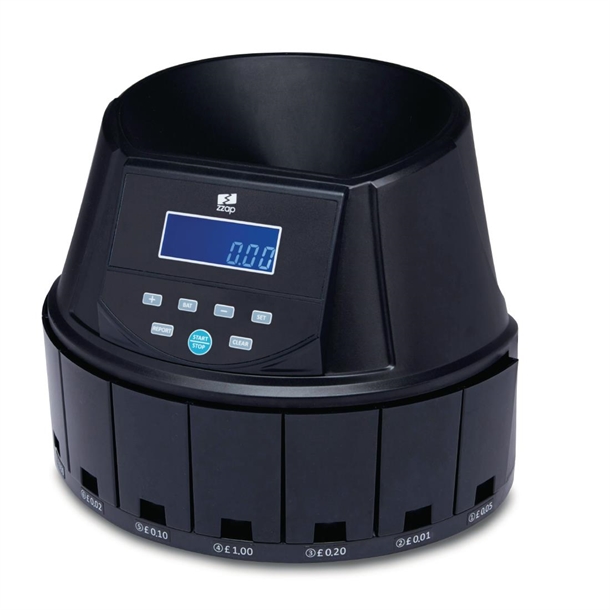 Zzap Coin Counter & Sorter 300 coins/min EURO (B2B)