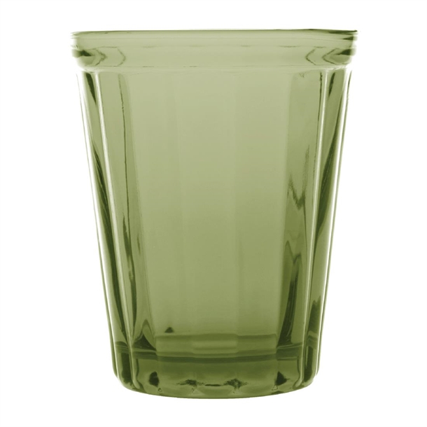 Olympia Cabot Panelled Tumbler Green - 260ml 8 7/10fl oz (Box 6)