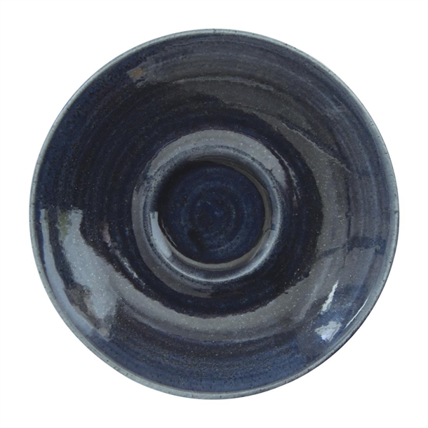 Churchill Monochrome Mist Blue Cappuccino Saucer - 6 1/4" (Box 12) (B2B)