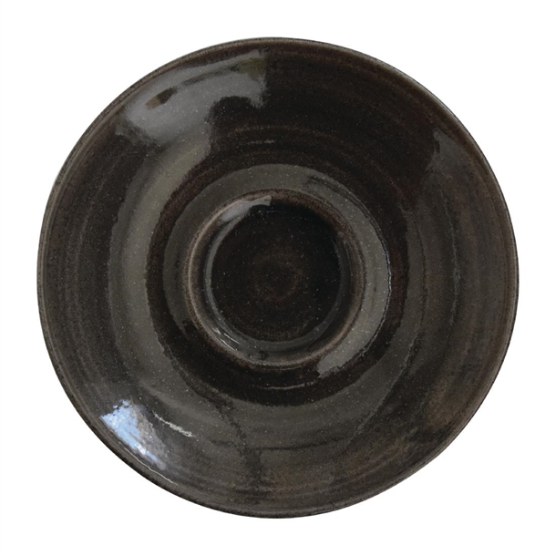 Churchill Monochrome Iron Black Espresso Saucer - 4 1/2" (Box 12) (B2B)