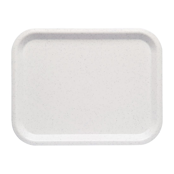 Roltex Nordic Serviertablett weiß gefleckt 36 x 28cm