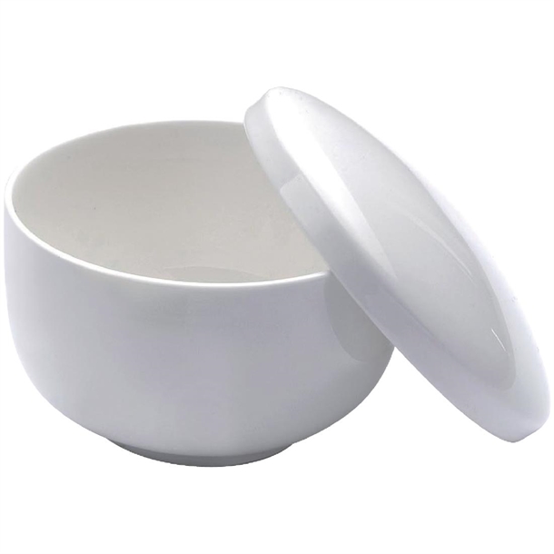 Elia Glacier White Bone China Rice Bowl Lid - 120mm (Box 6) (B2B)