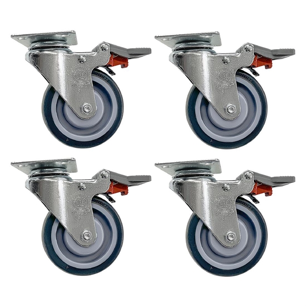 Buffalo 4" Braked Castor (set 4) for JB576 JB577