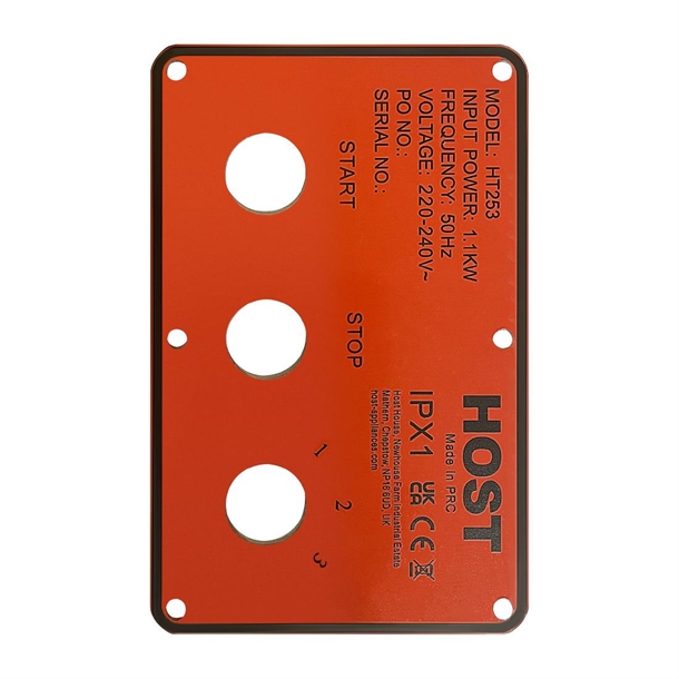 Host Rating Label for HT253