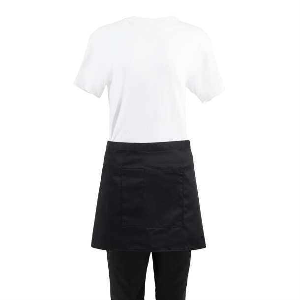 Whites Waist Apron Polycotton Black - 750x373mm