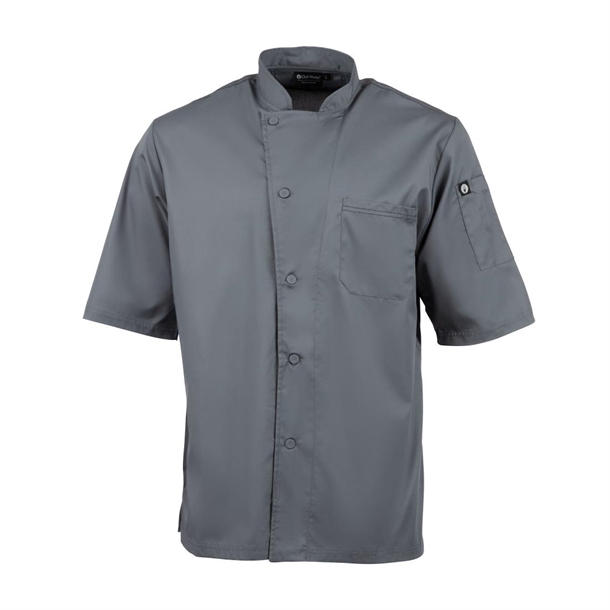 Chef Works Ventilated Coat Short Sleeve Grey with Black Panels -Size XXL(Direct)