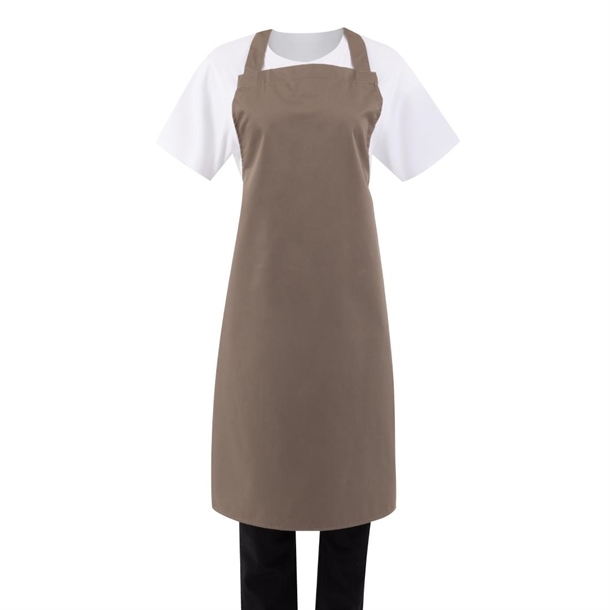Whites Bib Apron Polycotton Tan - 710x960mm