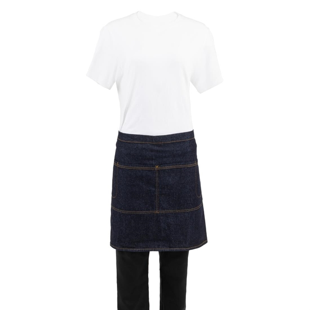 Chef Works Memphis Half Bistro Apron Indigo