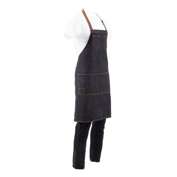 Chef Works Urban Memphis Latzschürze Denim indigo 760x865mm