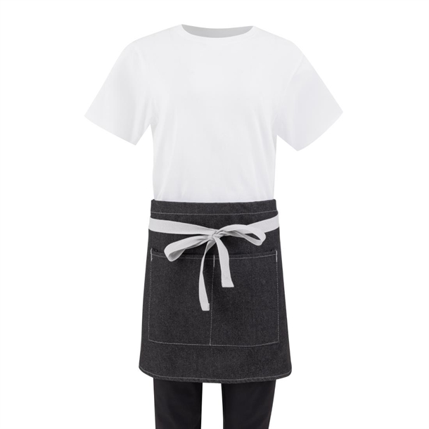 Southside kurze Denimbistroschürze schwarz
