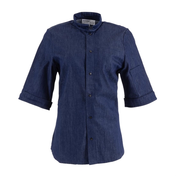 Southside NY Womens Denim Lightweight Chef Shirt - Size XS