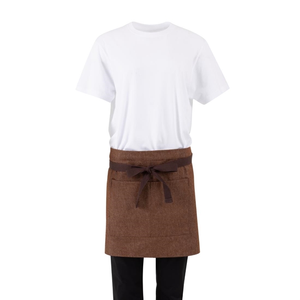 Southside Waist Apron Denim Tan (Brown Ties) - 700x430mm