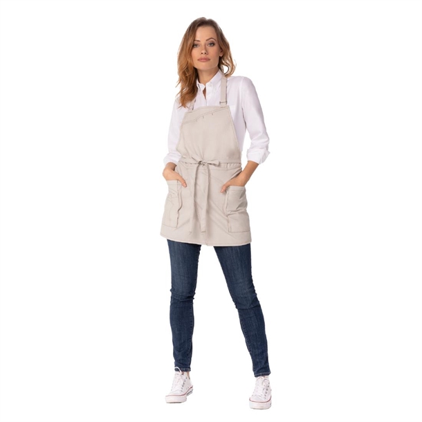 Chef Works Medford Bib Apron Natural (Direct)