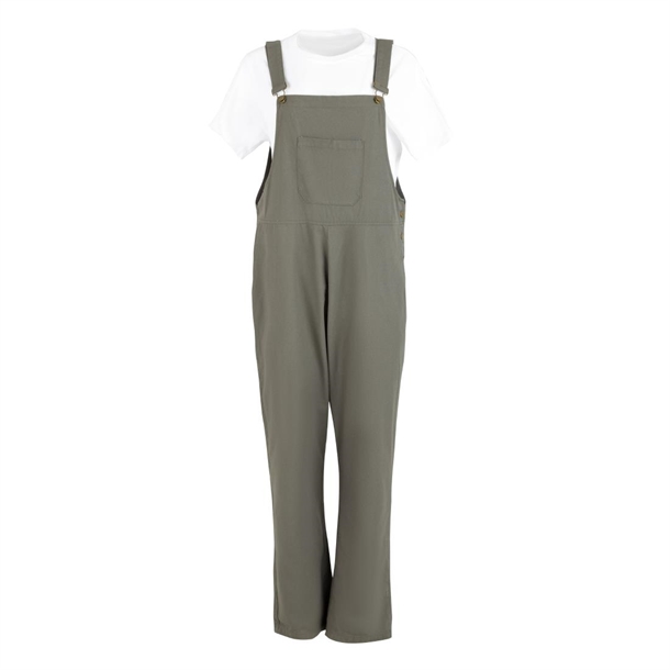 Southside Bib And Brace Dungaree Cotton Canvas Khaki - Size XL