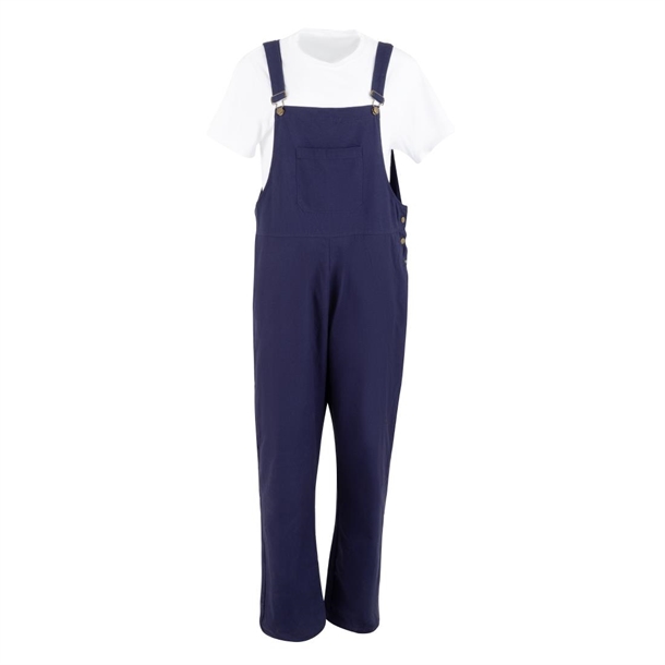 Southside Cotton Canvas Bib & Brace Dungarees Navy Blue - P_BA174