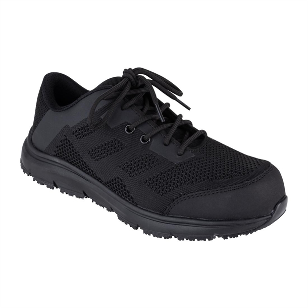 Slipbuster Ironis Safety Trainer Polyester Mesh Black - UK 11 EU 46