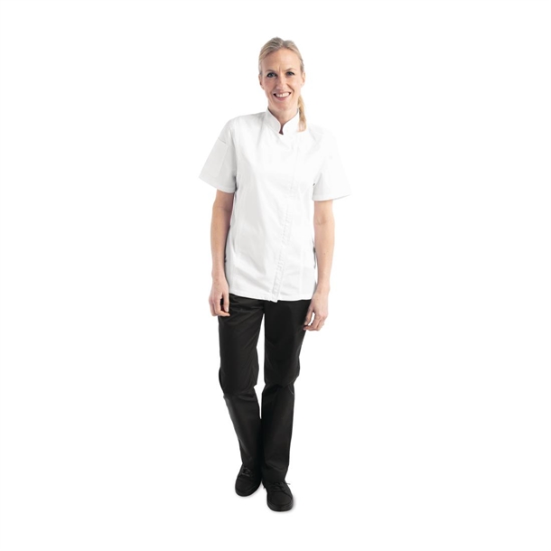 Chef Works Womens Light Weight S/S Zip Coat White - Size XXL (Direct)