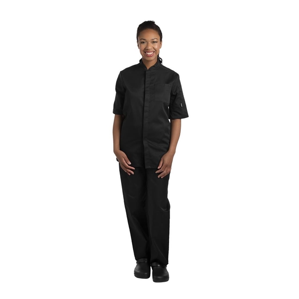 Le Chef Contemporary Prep Shirt - Black - Size XS