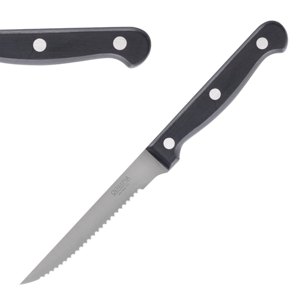 Olympia Steak Knives Black - 4 1/2" (Box 12)