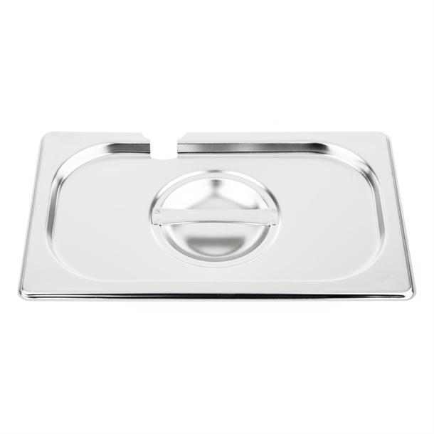 Couvercle inox avec encoche Vogue GN 1/4