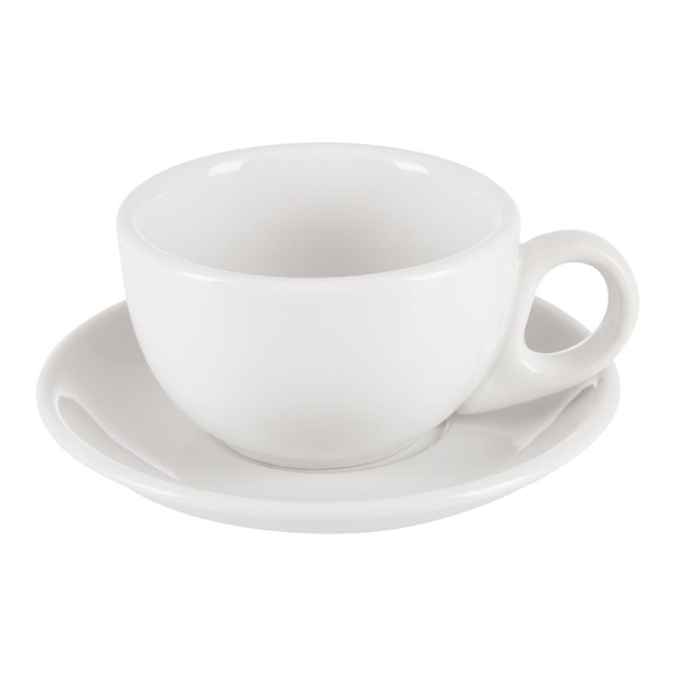 Olympia Athena Soucoupes 145mm Lot De 24 - Porcelaine Blanche Résistante