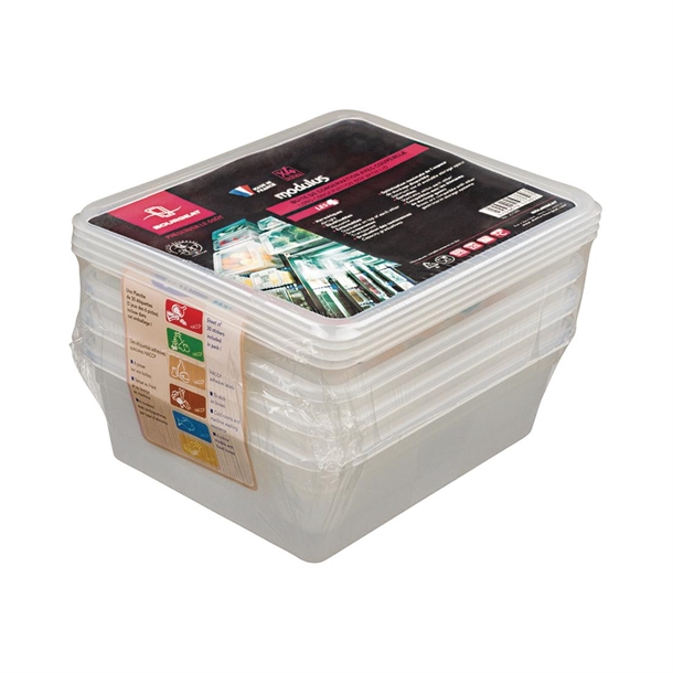 Matfer Bourgeat Modulus Behälter mit Deckel 7,5Ltr (4 Stück)